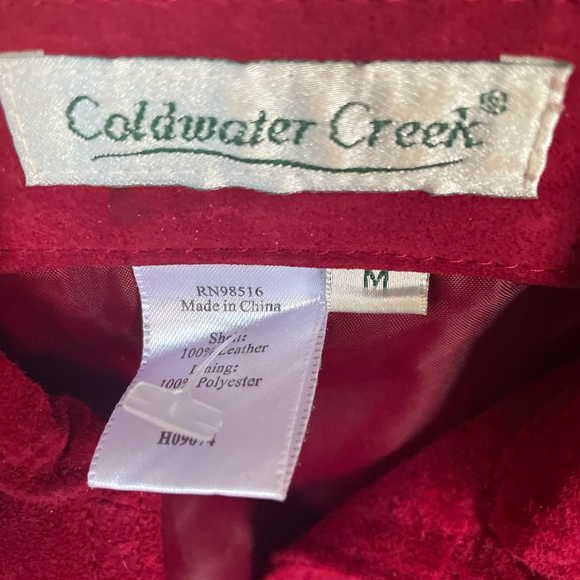 Coldwater Creek Red Suede Leather Jacket. Size M. 100% Leather. - Picture 5 of 5